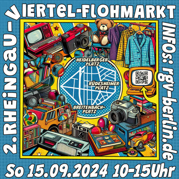 Flyer 1. Rheingau-Viertel-Flohmarkt quadratisch